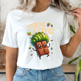 Alla hjärtans dag, rolig kawaii pistaschchoklad t shirt