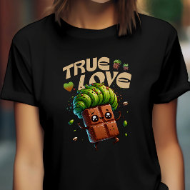 Alla hjärtans dag, rolig kawaii pistaschchoklad t shirt