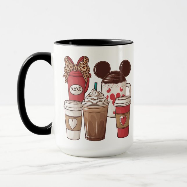Alla hjärtans dag Roligt Latte Kaffe Älskare  Mugg (Vänster)