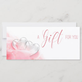 Alla hjärtans dag - Romantic Glass Heart Gift Card