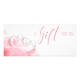 Alla hjärtans dag - Romantic Glass Heart Gift Card Reklamkort