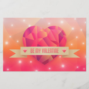 Alla hjärtans dag Romantic Kärlek Modern Brevpapper