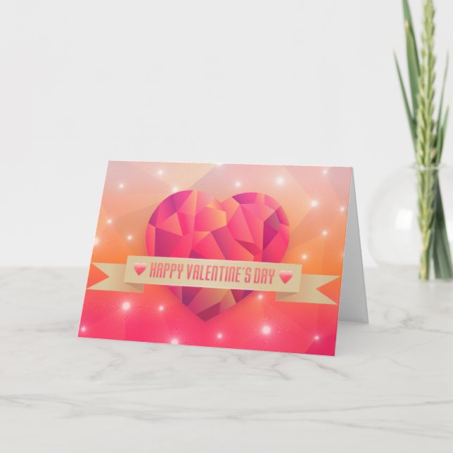 Alla hjärtans dag Romantic Kärlek Modern Helgkort (Framsida)