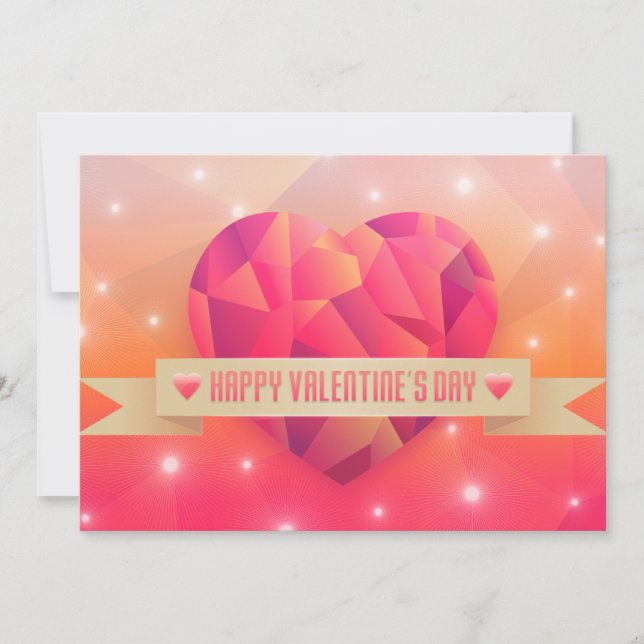 Alla hjärtans dag Romantic Kärlek Modern Julkort (Framsida)