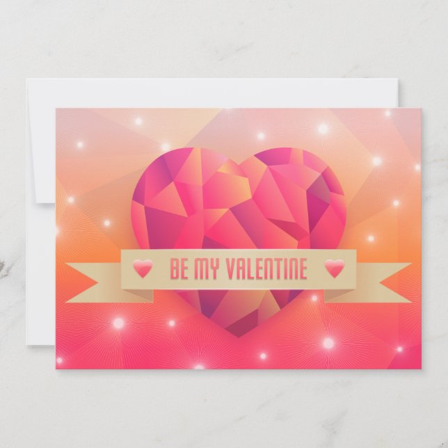 Alla hjärtans dag Romantic Kärlek Modern Julkort (Framsida)