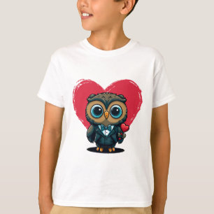 Alla hjärtans dag Romantik med den ärade Uggla Gro T Shirt