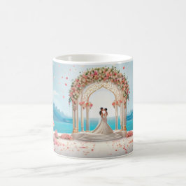 Alla hjärtans dag Romantiskt Par Silhuett Kärlek Kaffemugg