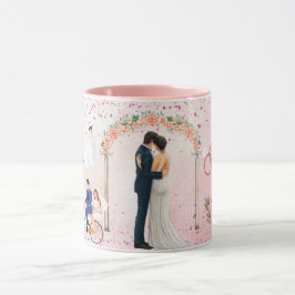 Alla hjärtans dag Romantiskt Par Silhuett Kärlek Mugg