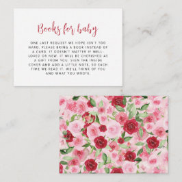 Alla hjärtans dag Rosa Blommigt Bokar för Baby Tilläggskort