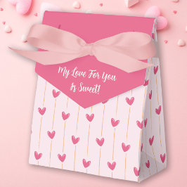 Alla hjärtans dag Rosa Hearts Favor Box Presentaskar