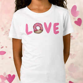 Alla hjärtans dag Rosa Kärlek Donut Sprinkles T Shirt