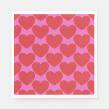 Alla hjärtans dag Rosa och Rött Hjärtmönster Fest