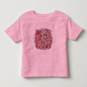 Alla hjärtans dag Rosa Röda Rosor Hjärtan Klotter T Shirt