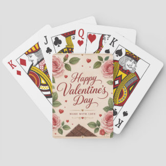 Alla hjärtans dag Rosa Roser Chokladbarer Casinokort