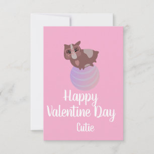 Alla hjärtans dag Rosa söt hamster Kort