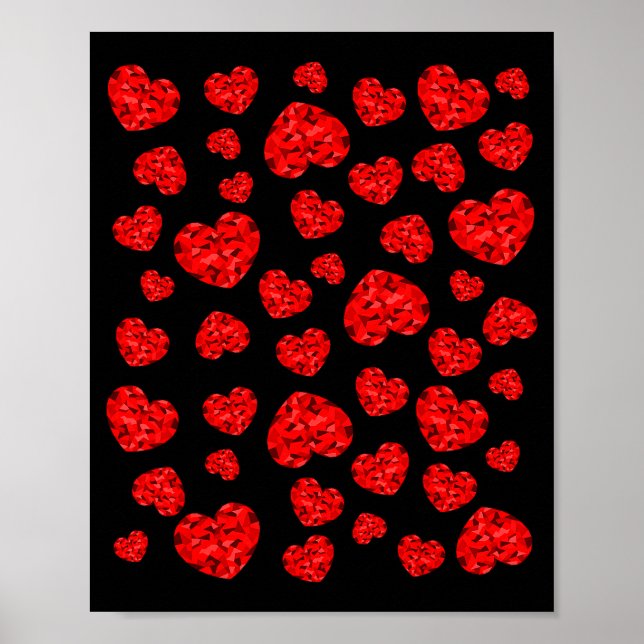 Alla hjärtans dag rött hjärta  poster (Framsidan)