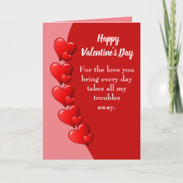 Alla hjärtans dag Rött Hjärtkort Kort