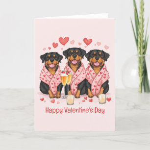 Alla hjärtans dag Rottweiler Hundar Helgkort