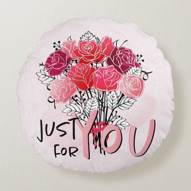 Alla hjärtans dag rund kudde (Framsidan)