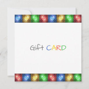 Alla hjärtans dag: Rustic Hearts Colorful Gift Car