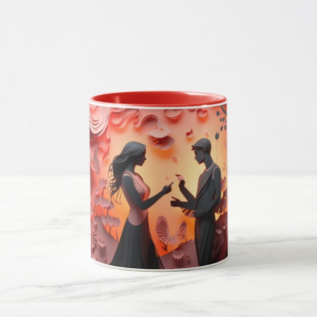 Alla hjärtans dag sann kärlek slut äktenskap mugg (Center)