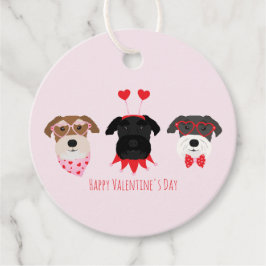 Alla hjärtans dag Schnauzer Hundar Gåvor Etiketter