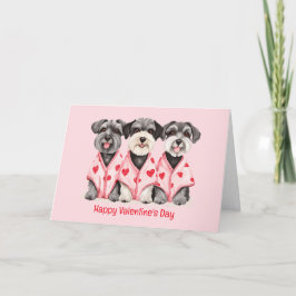 Alla hjärtans dag Schnauzer Hundar Helgkort