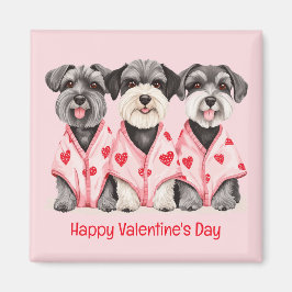 Alla hjärtans dag Schnauzer Hundar Magnet