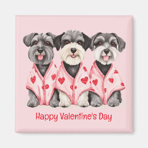 Alla hjärtans dag Schnauzer Hundar Magnet