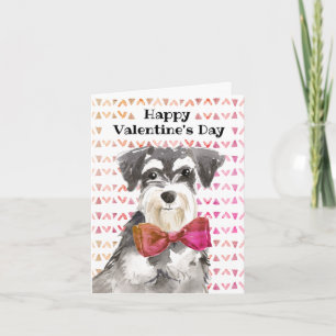 Alla hjärtans dag Schnauzer-Redo till Snuggning Kort