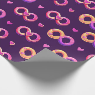 Alla hjärtans dag Seamless Heart Mönster med en le Presentpapper