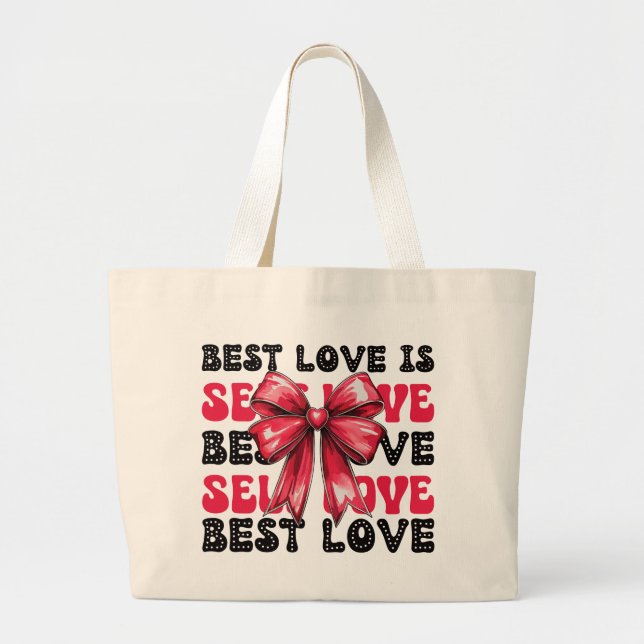 Alla hjärtans dag Self kärlek Jumbo Tygkasse (Framsidan)