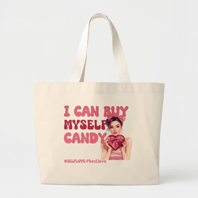 Alla hjärtans dag Self kärlek Jumbo Tygkasse (Framsidan)