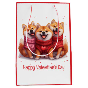 Alla hjärtans dag Shiba Inu Hundar