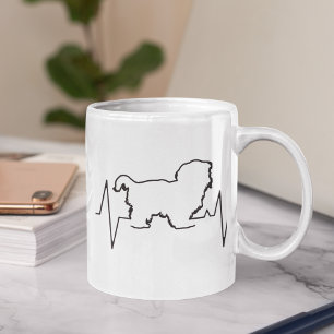 Alla hjärtans dag Shih tzu hjärtslag hundälskare Kaffemugg