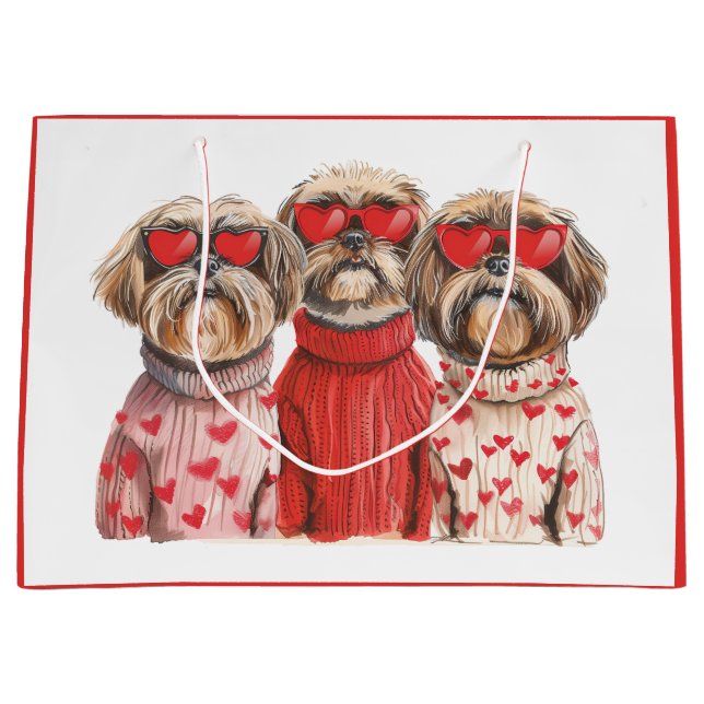 Alla hjärtans dag Shih Tzu hundar (Framsidan)