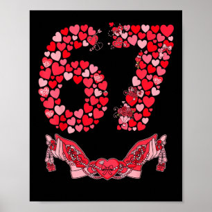 Alla hjärtans dag Six Seven 67 Rolligt Meme 6 7 Al Poster