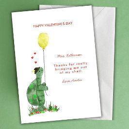 Alla hjärtans dag Sköldpadda Lärarpresent Alla hjä Julkort