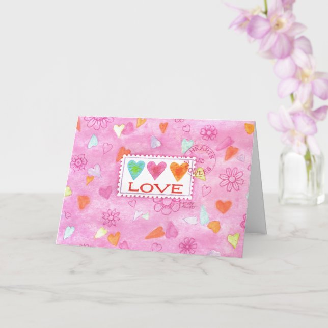 Alla hjärtans dag som skickar KÄRLEK till dig häls Kort (Orkide)