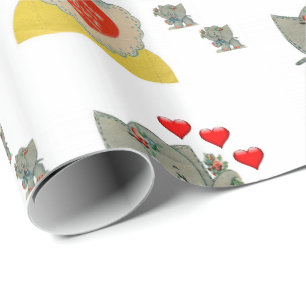 Alla hjärtans dag som slår Papper elefant Presentpapper