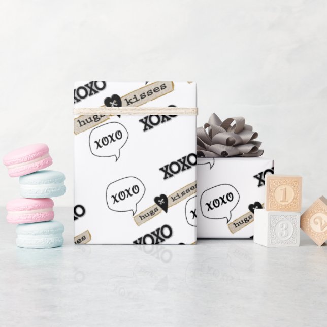 Alla hjärtans dag som slår Pappra Xoxo-hjärter Presentpapper (Baby Shower)