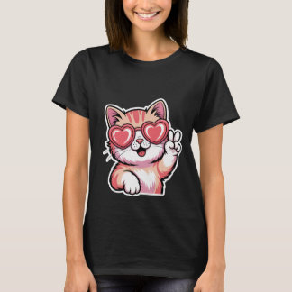 Alla hjärtans dag Söt ballerina Kattunge Tutu Kons T Shirt