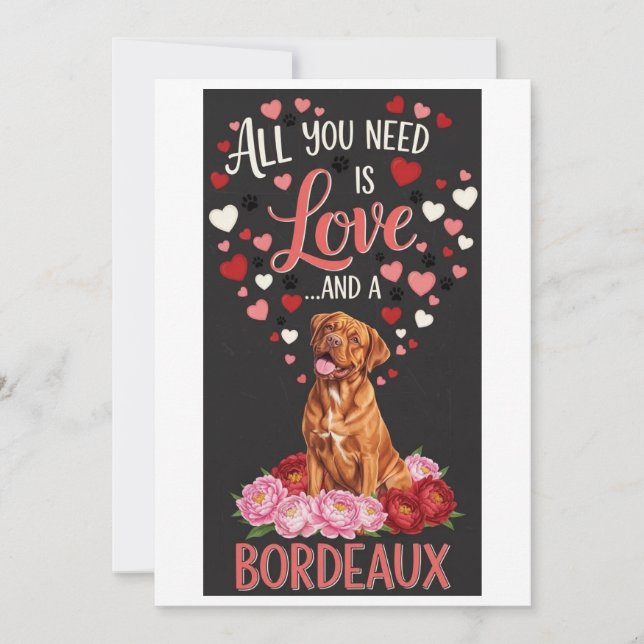 Alla hjärtans dag Söt bordeaux  Foto Knulla  Julkort (Framsida)