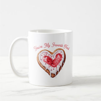 Alla hjärtans dag Söt Cookie Hjärtat Favorit gods Kaffemugg