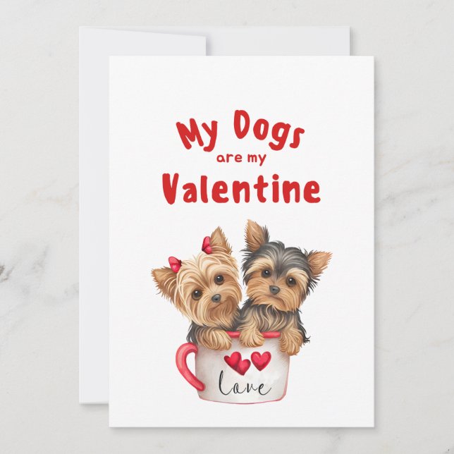 Alla hjärtans dag Söt hund Djur foto Högtidskort Julkort (Framsida)