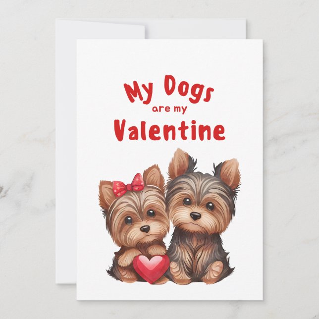 Alla hjärtans dag Söt hund husdjur Foto Högtids Ko Julkort (Framsida)