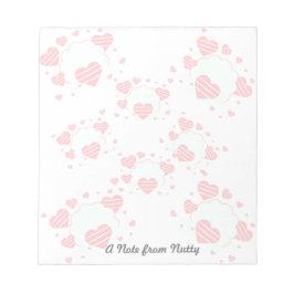 Alla hjärtans dag Söt Red Hearts Anteckningsblock