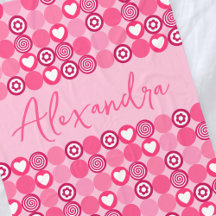 Alla hjärtans dag Söt rosa hjärta och blommönster