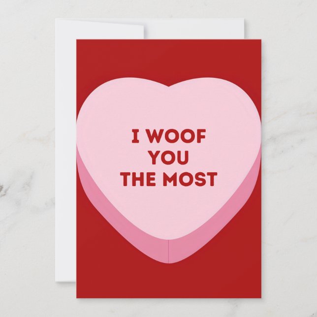 Alla hjärtans dag Söta hund Djur foto Högtidskort Julkort (Framsida)