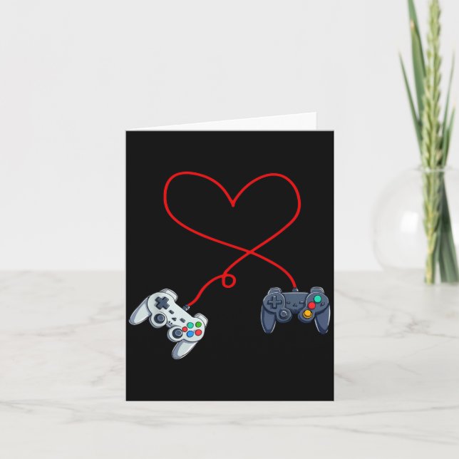Alla hjärtans dag Spelkontroll Hjärt Gaming Män B Kort (Framsida)